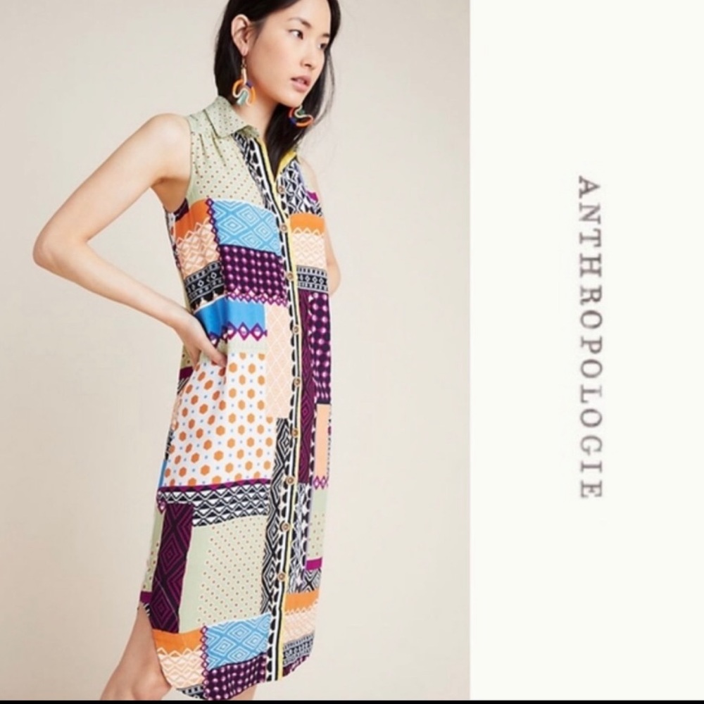 Only Worn Once! Anthropologie Patchwork Dress - image 2